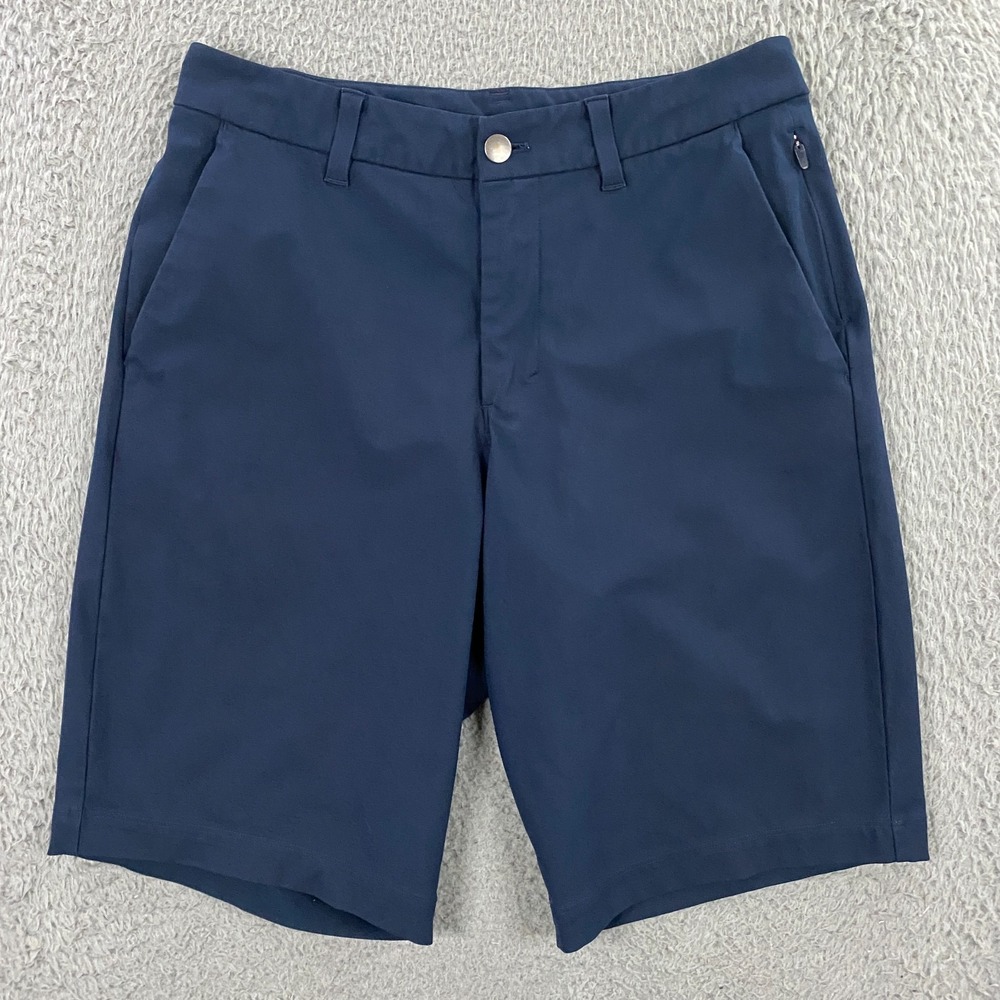 Lululemon Commission Short Relaxed *Warpstreme 11" Mens size 28 Chino Blue M7A83
